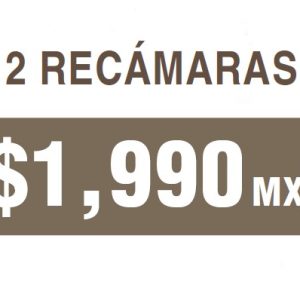 Membresía 2 Recámaras — $1,990 MXN / mes
